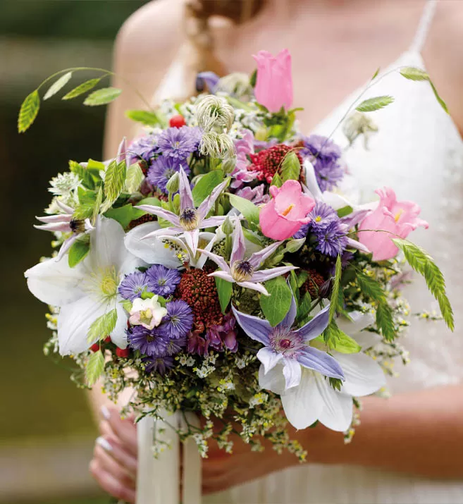 Bridal bouquet Clematis
