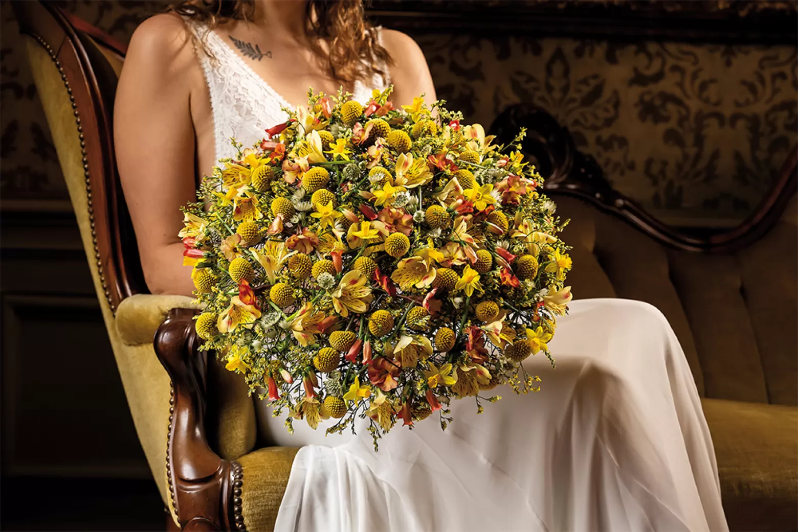 Bouquet - Craspedia - Max van de Sluis