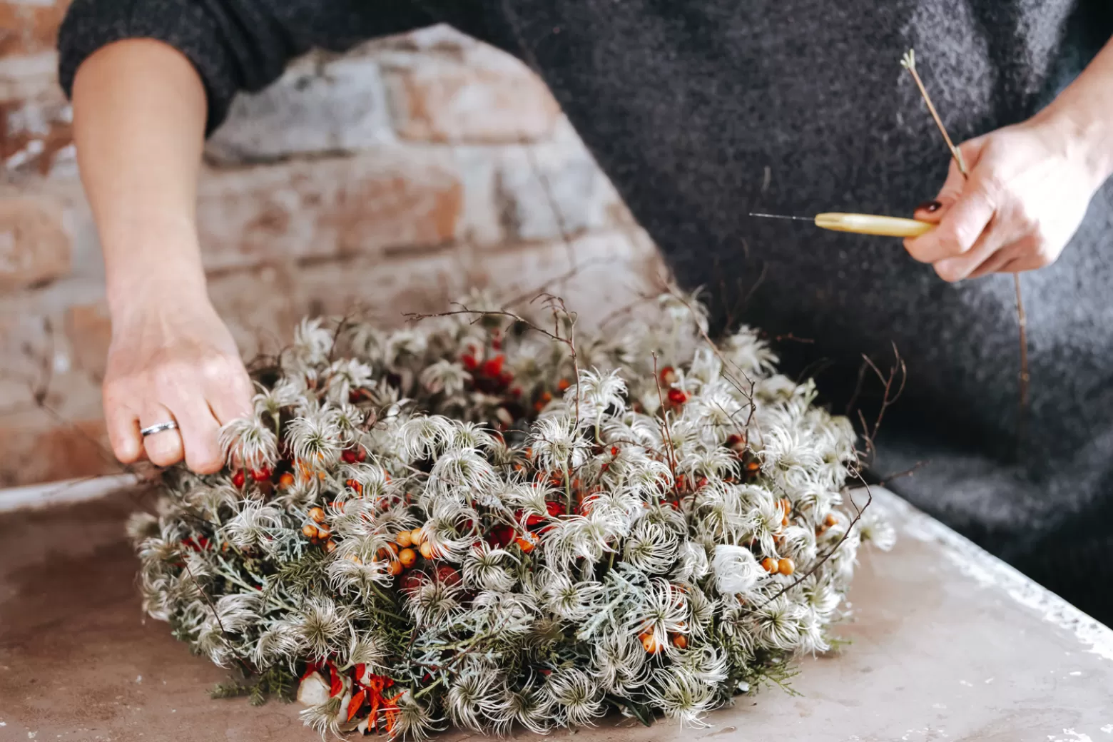 Christmas wreath - Clematis Amazing® Kibo