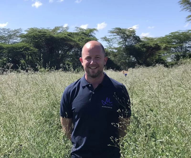 Jamie den Haan in the flower field