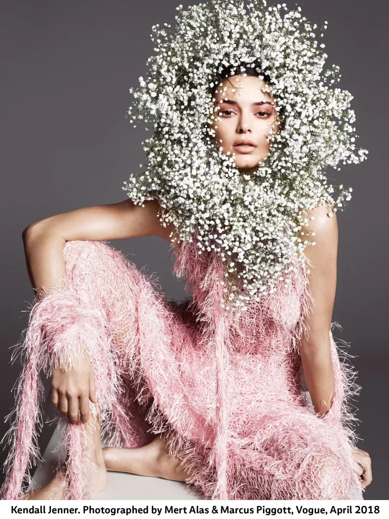 Rodarte Flower cronw on Kendall Jenner