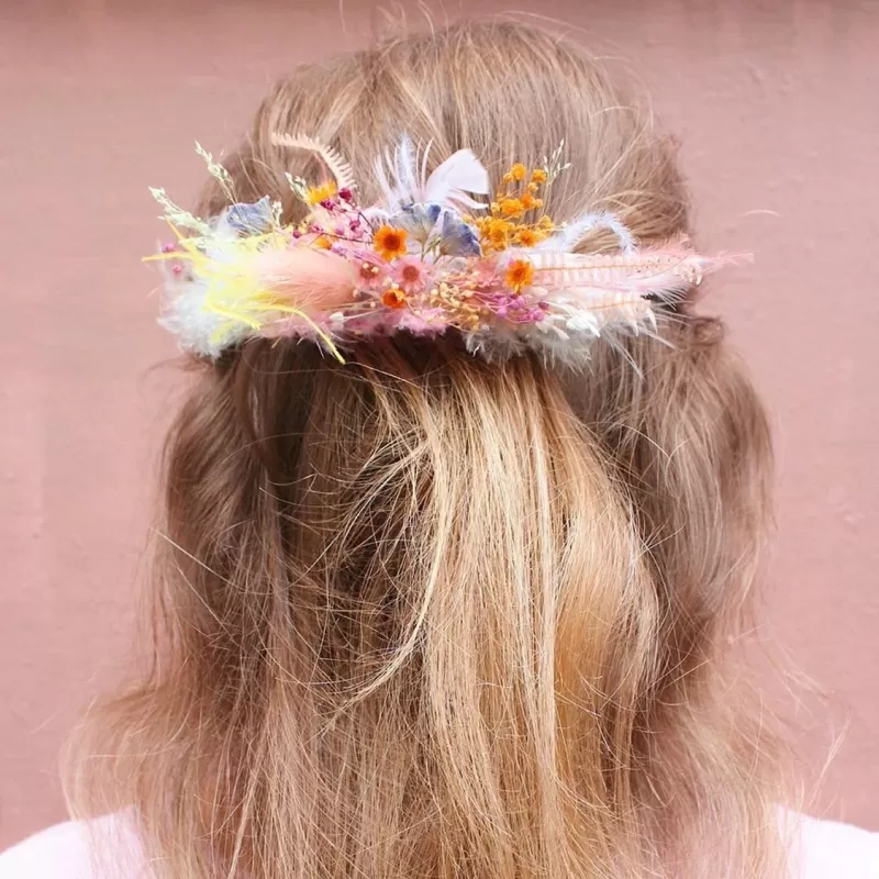 Haarclip met droogbloemen