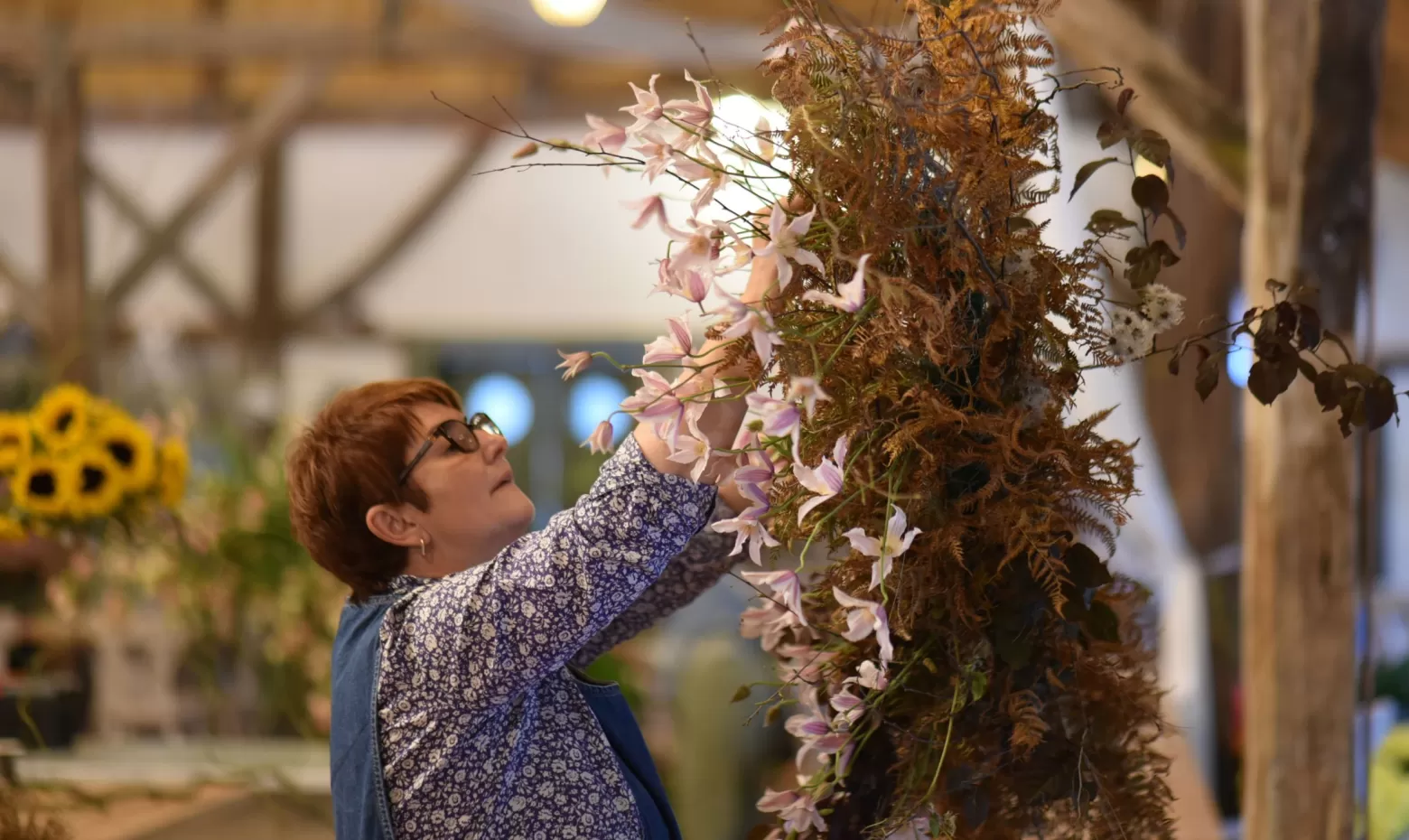 making a clematis flower cloud