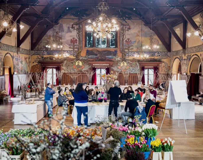 Workshop bloemen op de piste Max van de Sluis Per Benjamin Vincenzo Antonuccio